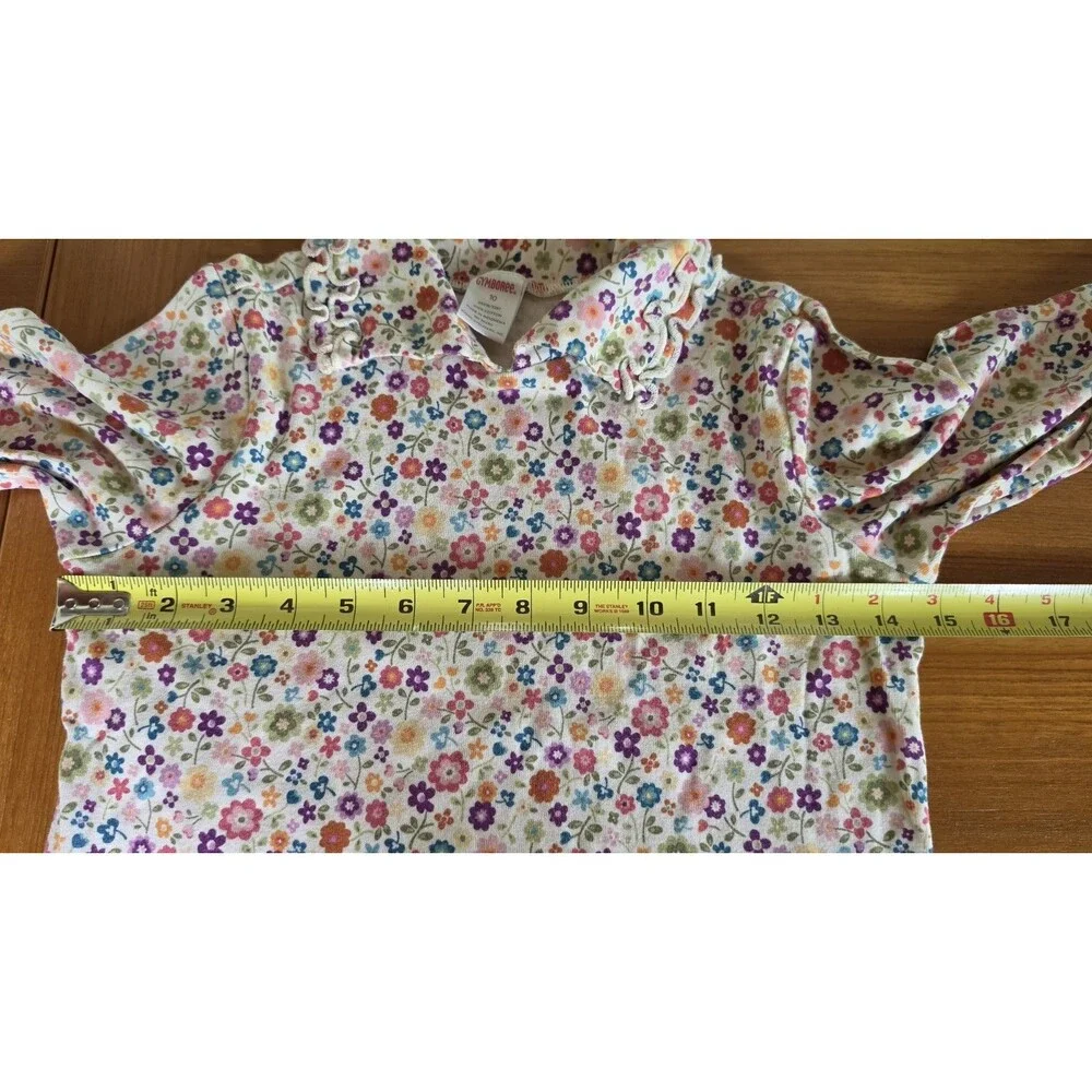 Gymboree Girl's Floral Turtleneck Top Size 10 Vintage READ Description